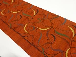 抽象唐草模様織出し袋帯